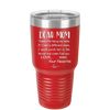 Mom, Thanks for Being my Mom - Laser Engraved Stainless Steel Drinkware - 1167 -