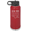 Mom, Thanks for Being my Mom - Laser Engraved Stainless Steel Drinkware - 1167 -