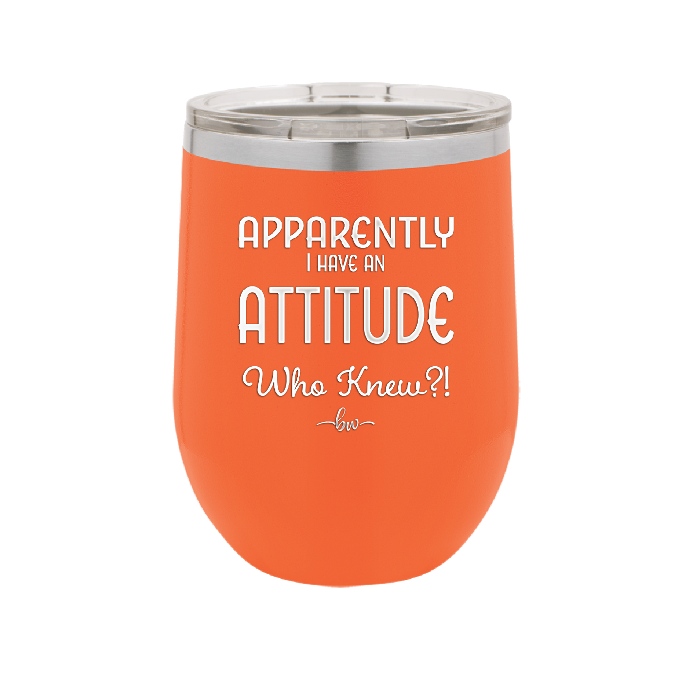 Apparently I Have an Attitude - Laser Engraved Stainless Steel Drinkware - 1182 -