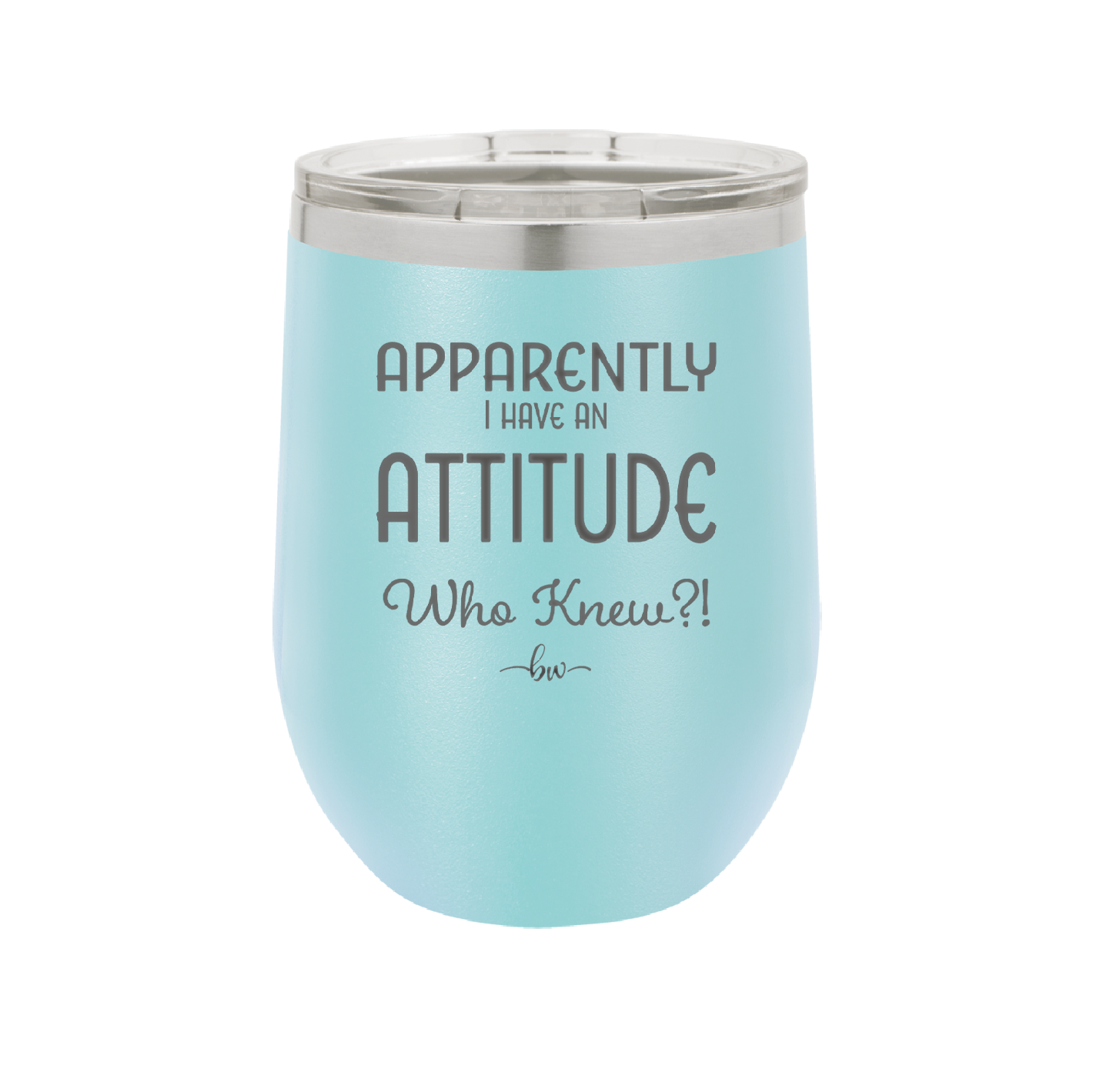 Apparently I Have an Attitude - Laser Engraved Stainless Steel Drinkware - 1182 -