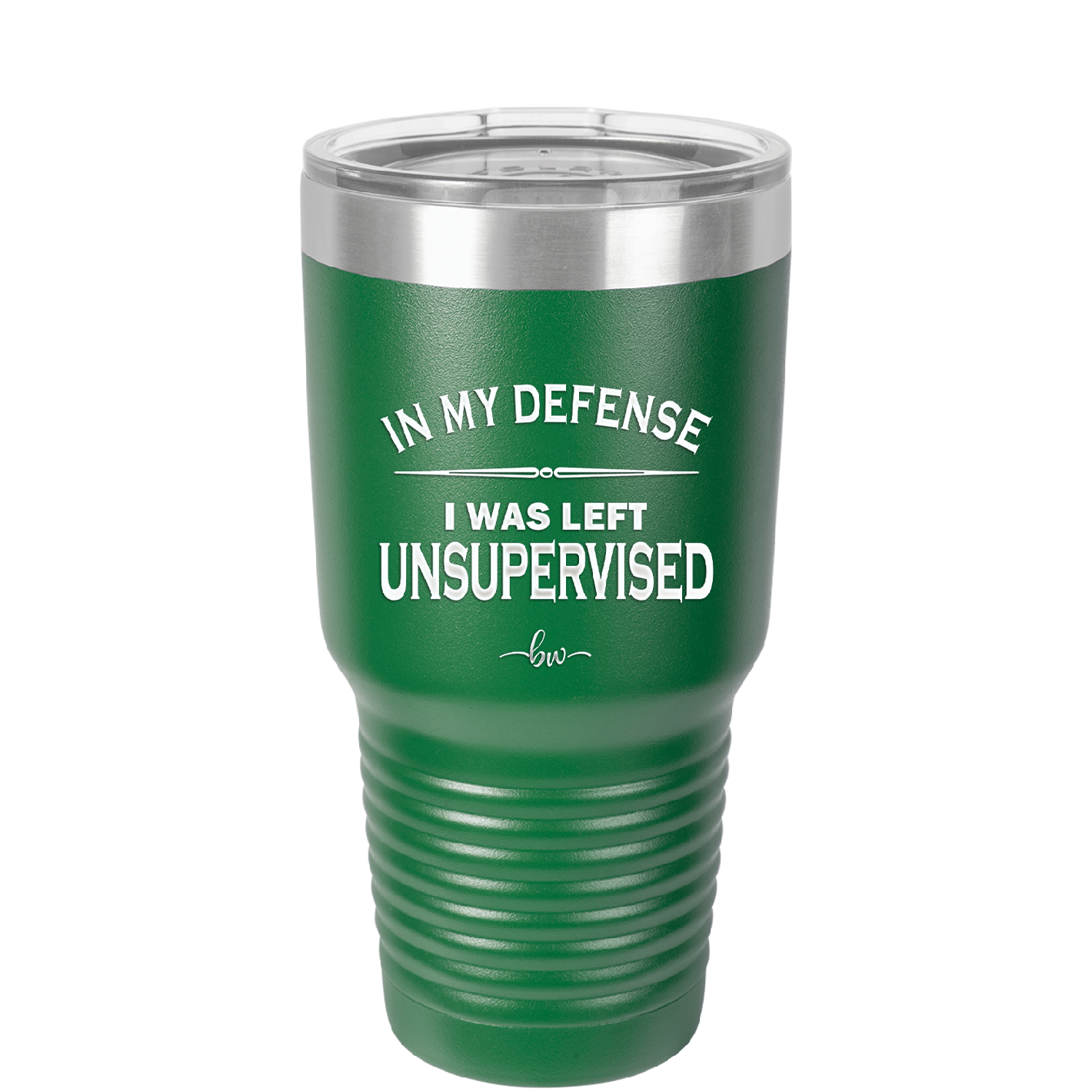 In My Defense I Was Left Unsupervised - Laser Engraved Stainless Steel Drinkware - 1189 -