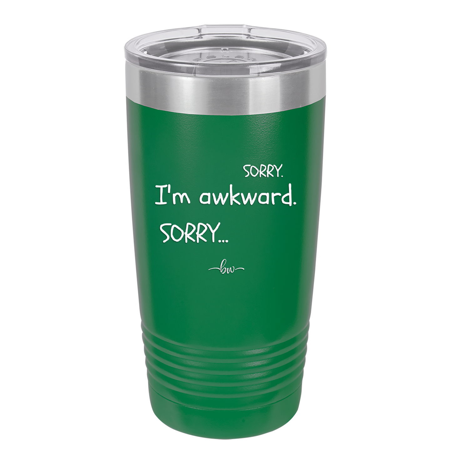 Sorry, I'm Awkward, Sorry - Laser Engraved Stainless Steel Drinkware - 1197 -