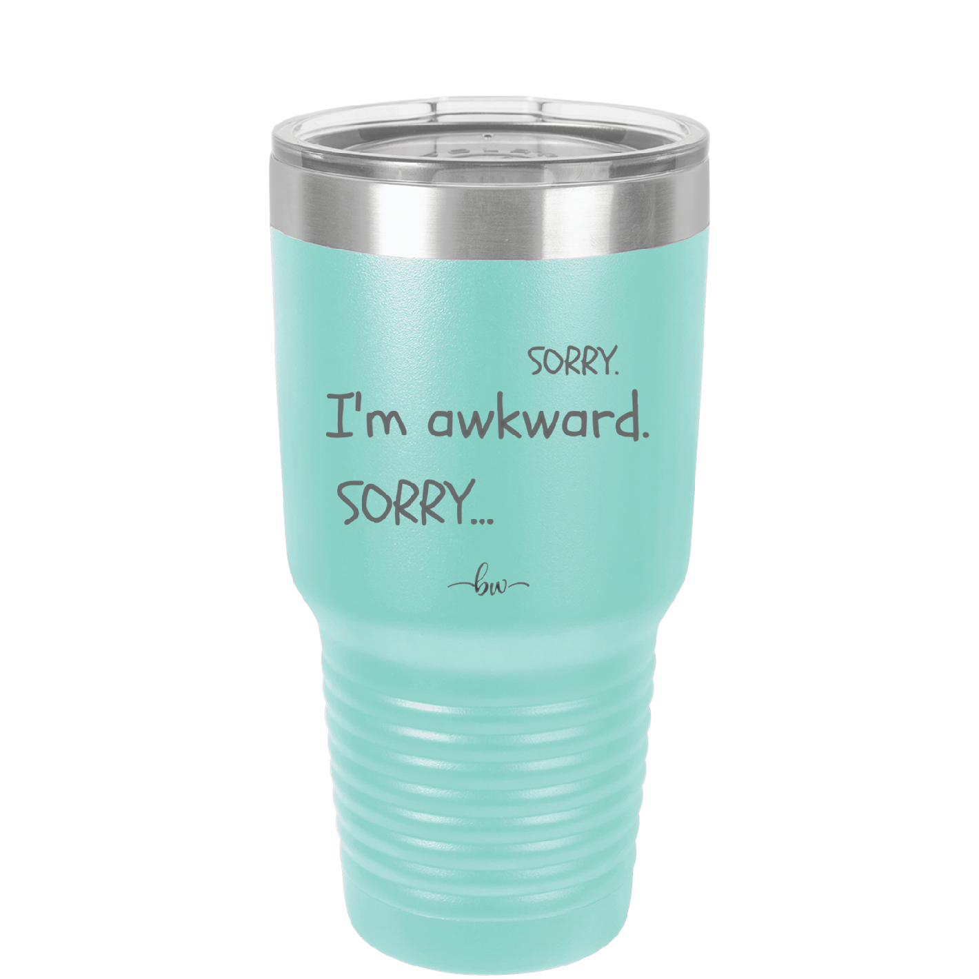 Sorry, I'm Awkward, Sorry - Laser Engraved Stainless Steel Drinkware - 1197 -