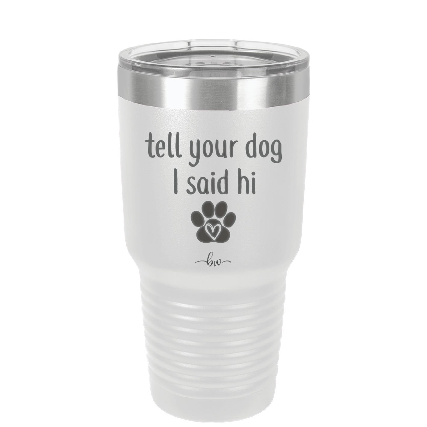 Tell Your Dog I Said Hi - Laser Engraved Stainless Steel Drinkware - 1201 -