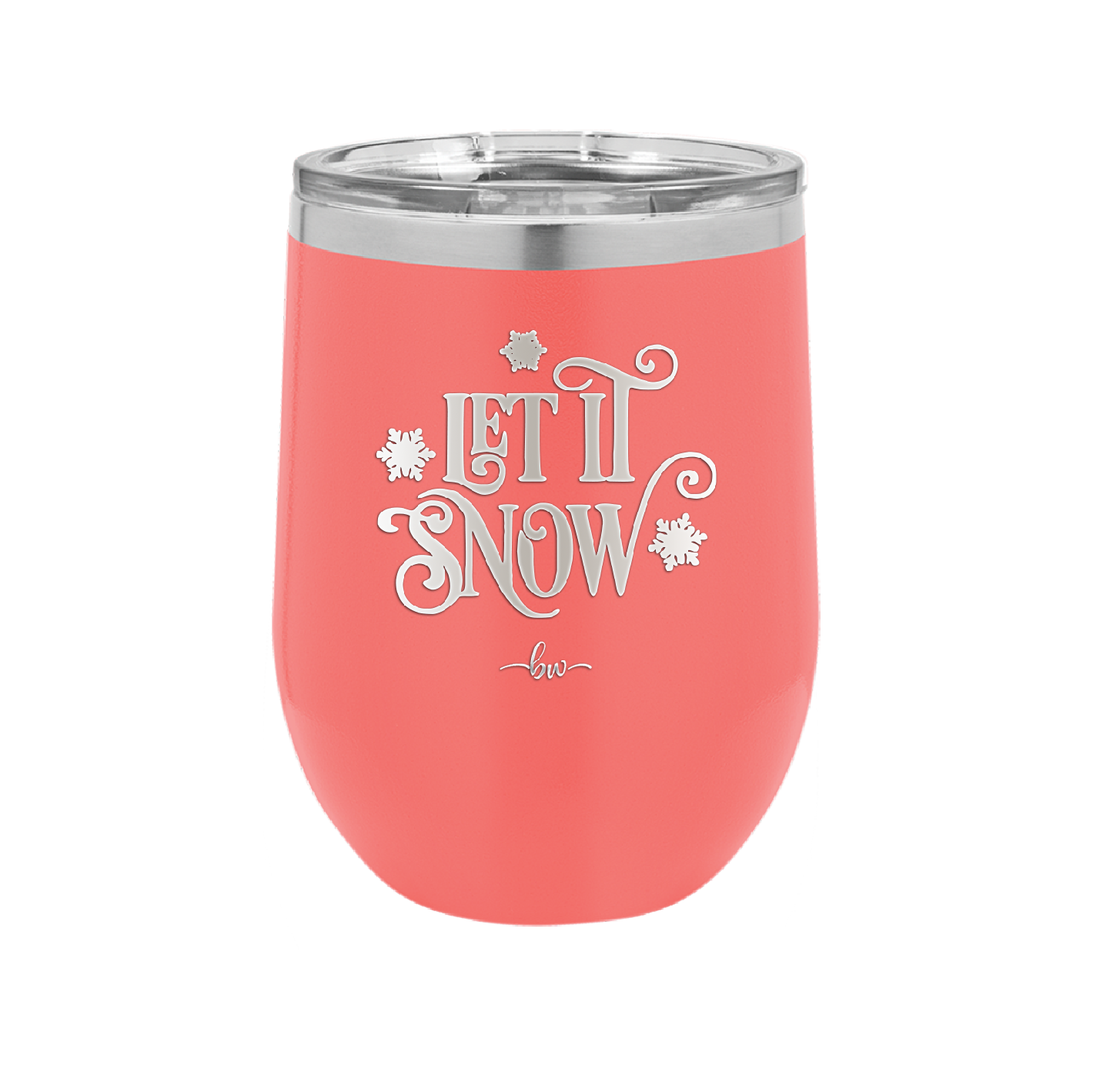 Let it Snow - Laser Engraved Stainless Steel Drinkware - 1218 -