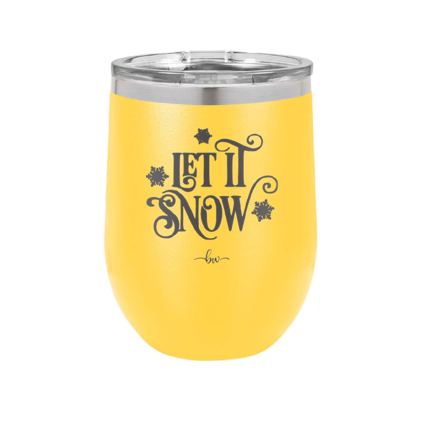 Let it Snow - Laser Engraved Stainless Steel Drinkware - 1218 -