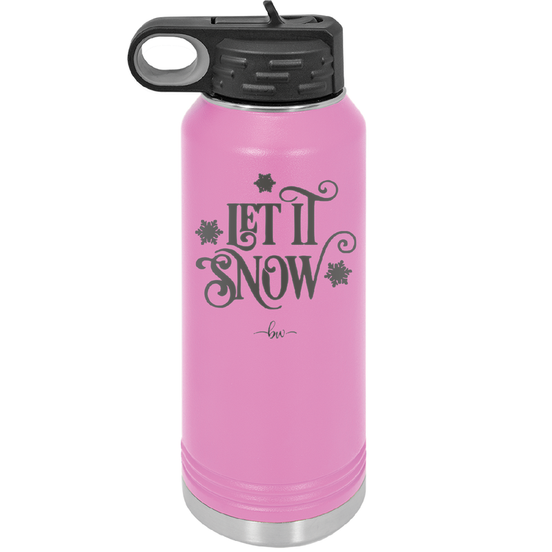 Let it Snow - Laser Engraved Stainless Steel Drinkware - 1218 -