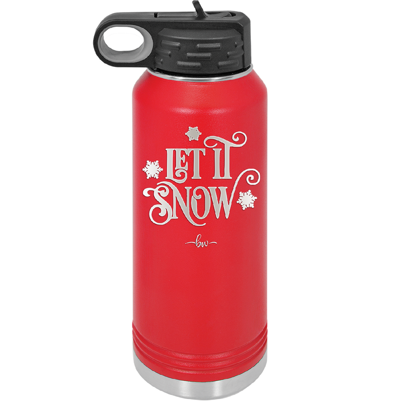 Let it Snow - Laser Engraved Stainless Steel Drinkware - 1218 -