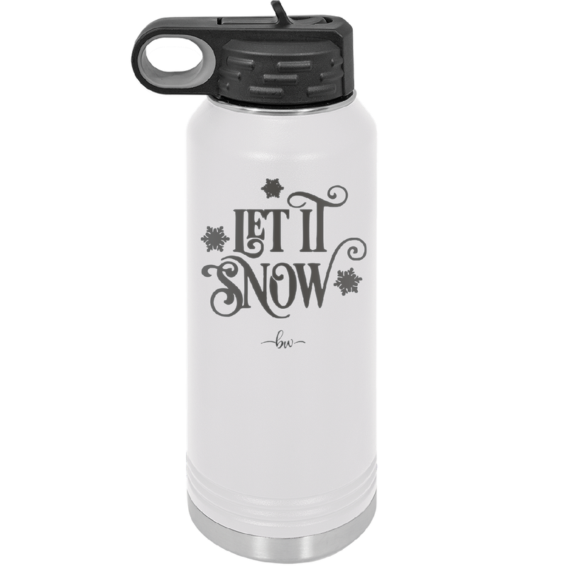 Let it Snow - Laser Engraved Stainless Steel Drinkware - 1218 -