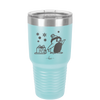Penguin Pulling Sled with Christmas Gift - Laser Engraved Stainless Steel Drinkware - 1223 -