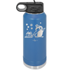 Penguin Pulling Sled with Christmas Gift - Laser Engraved Stainless Steel Drinkware - 1223 -