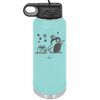 Penguin Pulling Sled with Christmas Gift - Laser Engraved Stainless Steel Drinkware - 1223 -