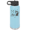Penguin Pulling Sled with Christmas Gift - Laser Engraved Stainless Steel Drinkware - 1223 -