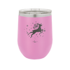 Flying Reindeer with Snowflakes Christmas - Laser Engraved Stainless Steel Drinkware - 1224 -