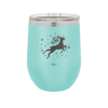 Flying Reindeer with Snowflakes Christmas - Laser Engraved Stainless Steel Drinkware - 1224 -
