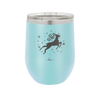 Flying Reindeer with Snowflakes Christmas - Laser Engraved Stainless Steel Drinkware - 1224 -