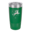 Flying Reindeer with Snowflakes Christmas - Laser Engraved Stainless Steel Drinkware - 1224 -