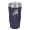 Flying Reindeer with Snowflakes Christmas - Laser Engraved Stainless Steel Drinkware - 1224 -
