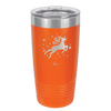 Flying Reindeer with Snowflakes Christmas - Laser Engraved Stainless Steel Drinkware - 1224 -