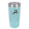 Flying Reindeer with Snowflakes Christmas - Laser Engraved Stainless Steel Drinkware - 1224 -