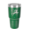 Flying Reindeer with Snowflakes Christmas - Laser Engraved Stainless Steel Drinkware - 1224 -