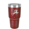 Flying Reindeer with Snowflakes Christmas - Laser Engraved Stainless Steel Drinkware - 1224 -