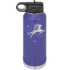 Flying Reindeer with Snowflakes Christmas - Laser Engraved Stainless Steel Drinkware - 1224 -