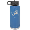 Flying Reindeer with Snowflakes Christmas - Laser Engraved Stainless Steel Drinkware - 1224 -