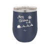 Merry Christmas to All Santa Sleigh - Laser Engraved Stainless Steel Drinkware - 1226 -