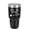 Merry Christmas to All Santa Sleigh - Laser Engraved Stainless Steel Drinkware - 1226 -