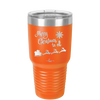 Merry Christmas to All Santa Sleigh - Laser Engraved Stainless Steel Drinkware - 1226 -
