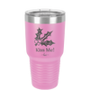 Kiss Me Under the Mistletoe - Laser Engraved Stainless Steel Drinkware - 1227 -
