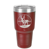 Deer in Crosshair Bullseye Buck Hunter - Laser Engraved Stainless Steel Drinkware - 1246 -