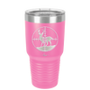 Deer in Crosshair Bullseye Buck Hunter - Laser Engraved Stainless Steel Drinkware - 1246 -
