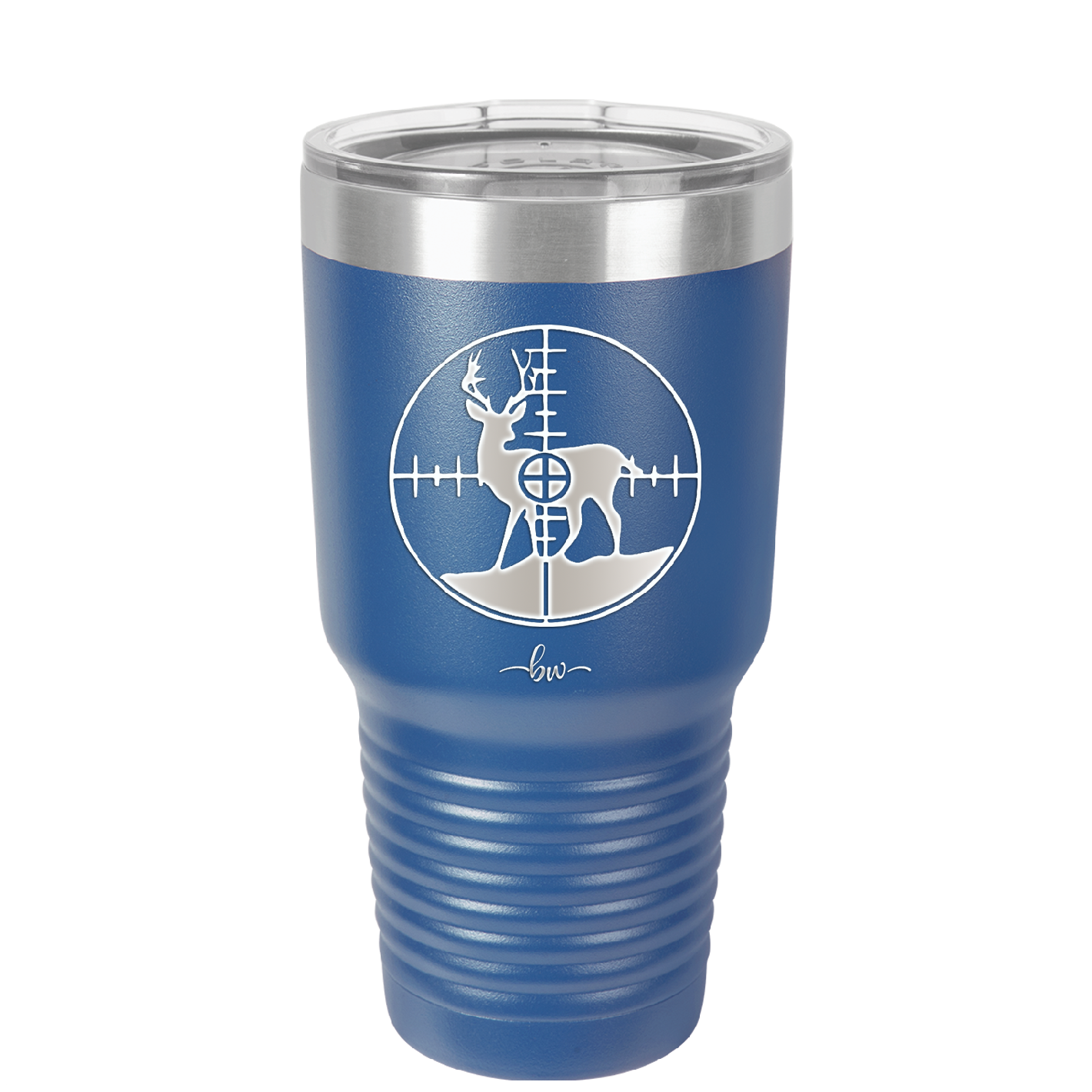 Deer in Crosshair Bullseye Buck Hunter - Laser Engraved Stainless Steel Drinkware - 1246 -