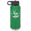 Deer in Crosshair Bullseye Buck Hunter - Laser Engraved Stainless Steel Drinkware - 1246 -