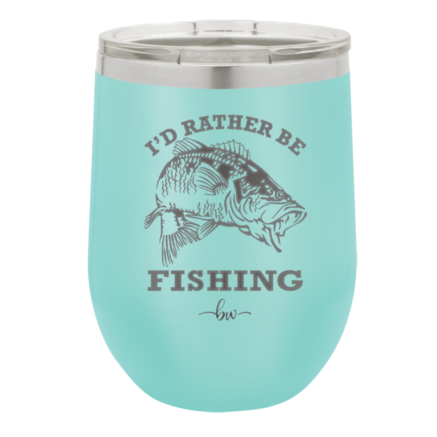 I'd Rather Be Fishing Bass - Laser Engraved Stainless Steel Drinkware - 1247 -