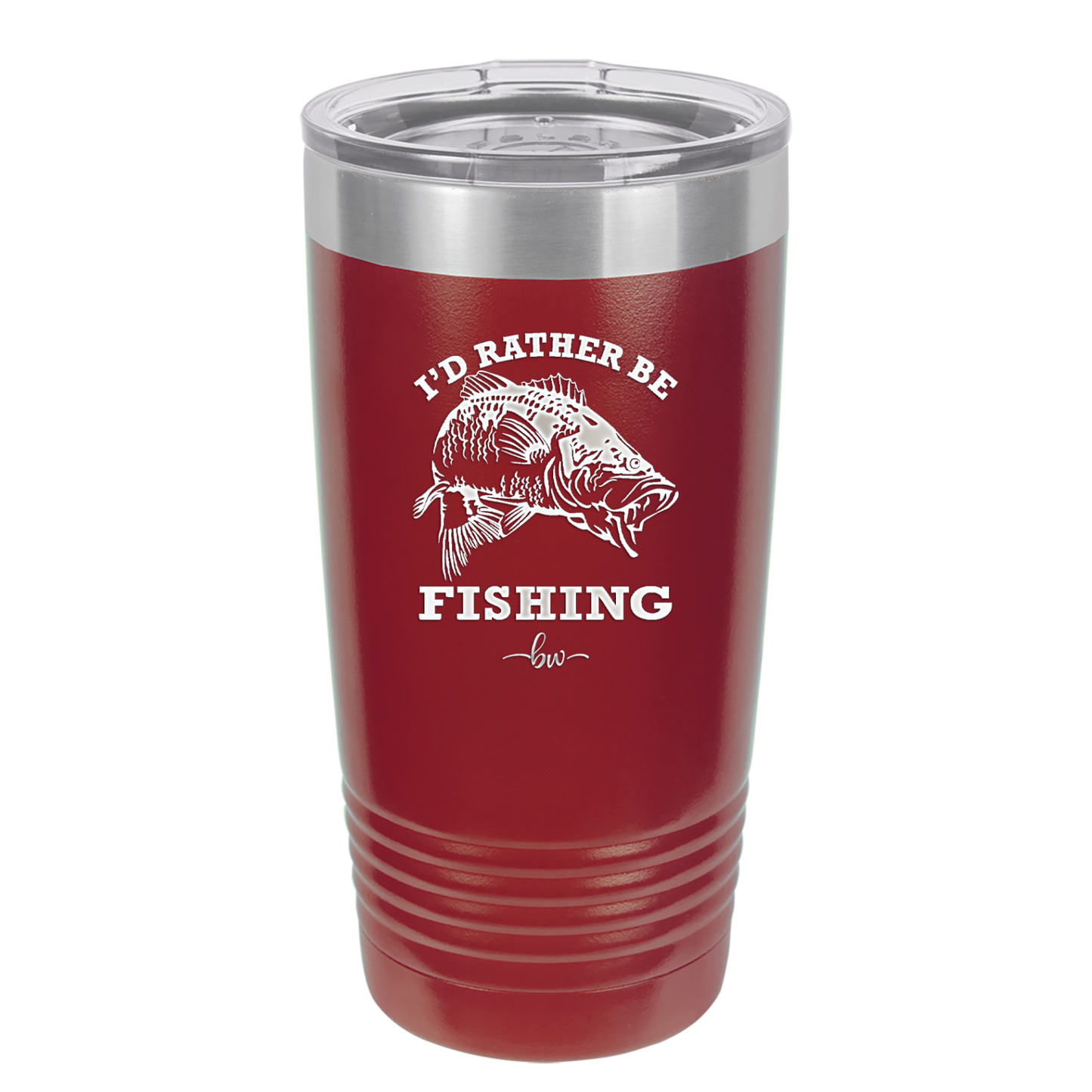 I'd Rather Be Fishing Bass - Laser Engraved Stainless Steel Drinkware - 1247 -