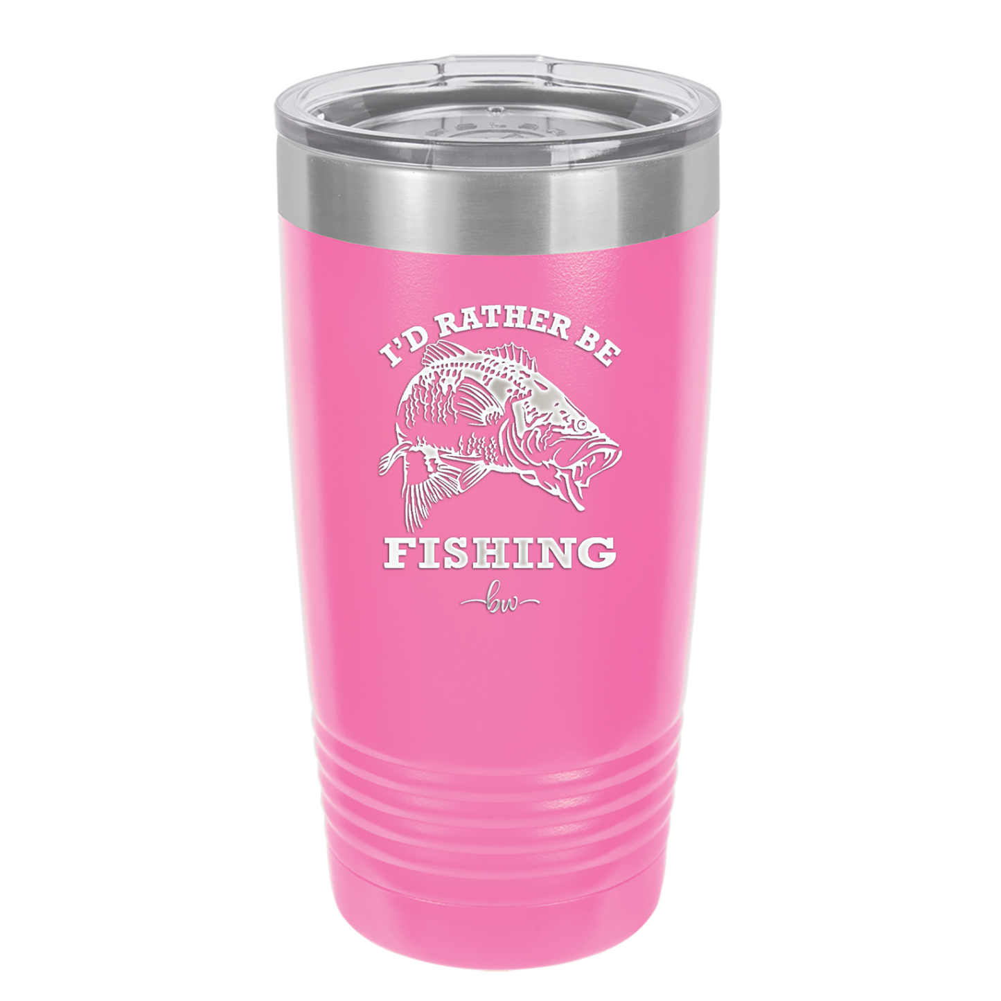 I'd Rather Be Fishing Bass - Laser Engraved Stainless Steel Drinkware - 1247 -