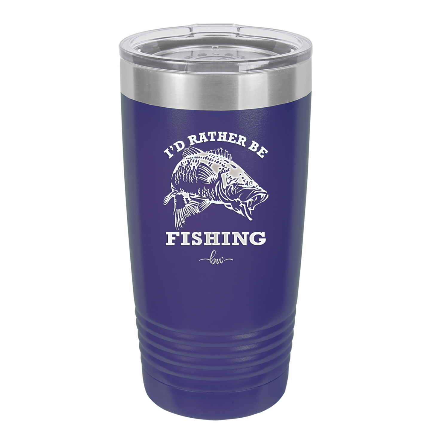 I'd Rather Be Fishing Bass - Laser Engraved Stainless Steel Drinkware - 1247 -