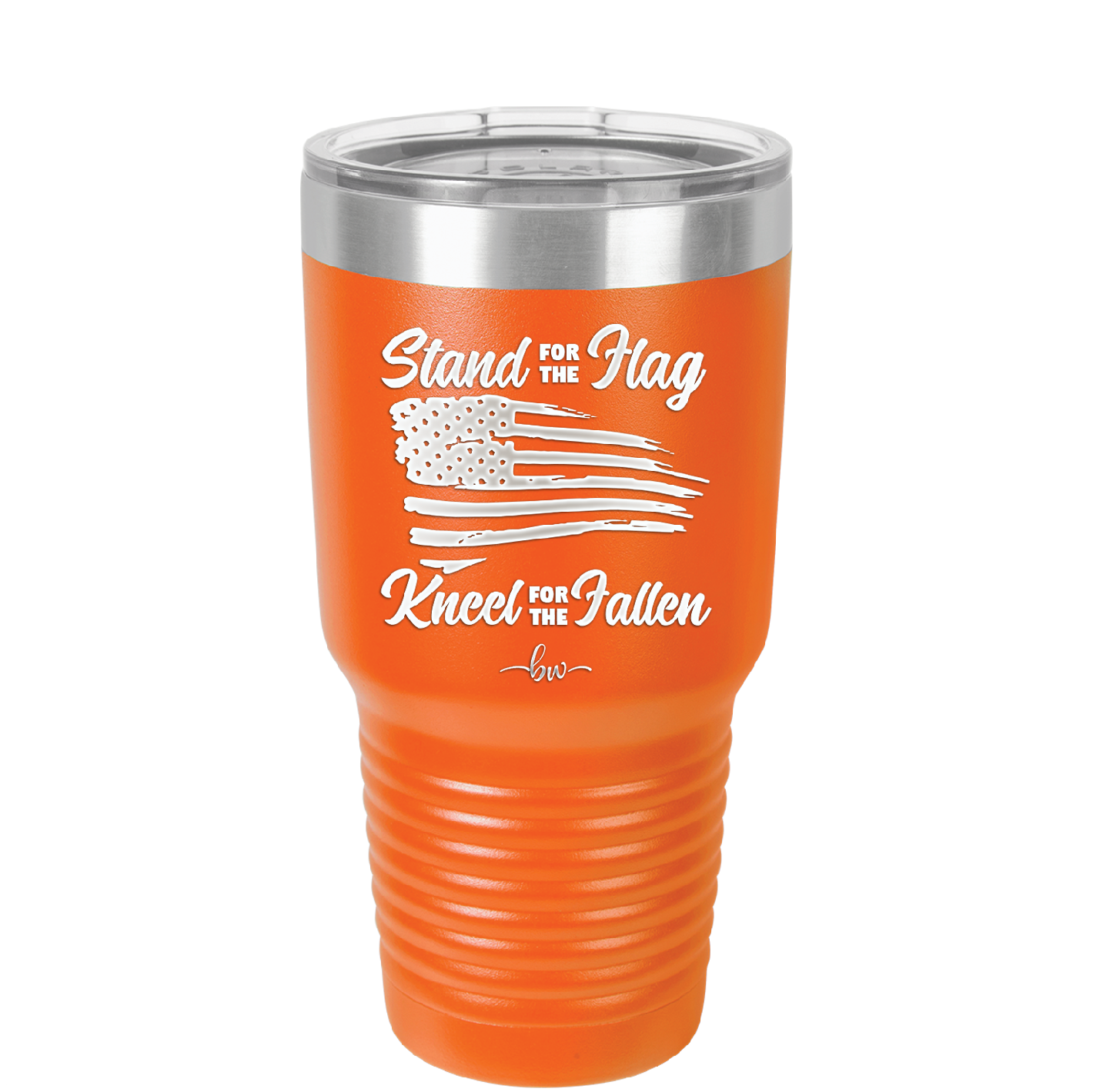 Stand for the Flag, Kneel for the Fallen - Laser Engraved Stainless Steel Drinkware - 1248 -