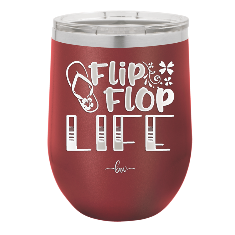 Flip Flop Life - Laser Engraved Stainless Steel Drinkware - 1250 -