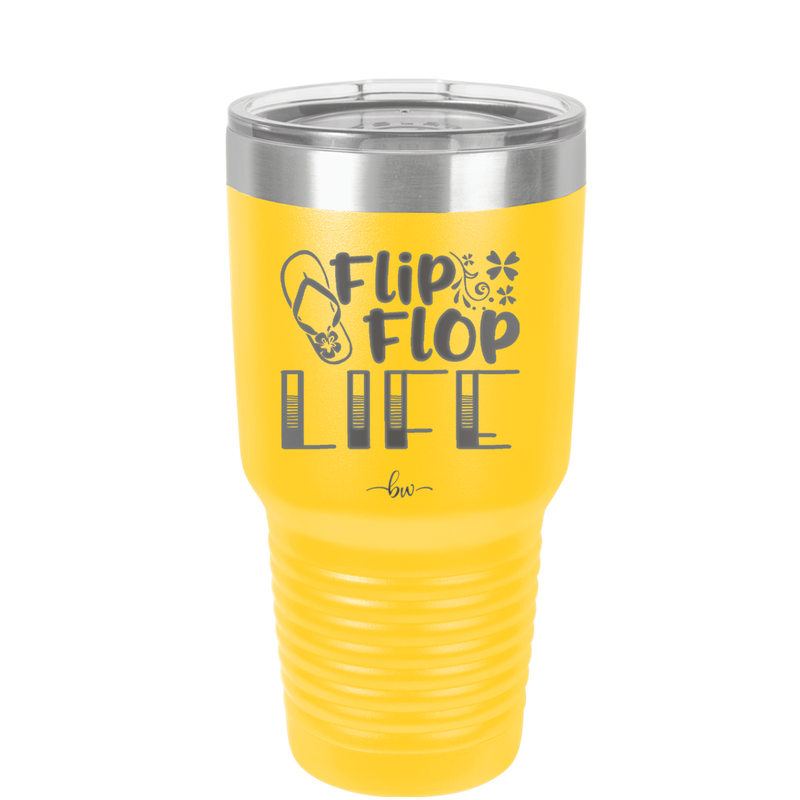 Flip Flop Life - Laser Engraved Stainless Steel Drinkware - 1250 -