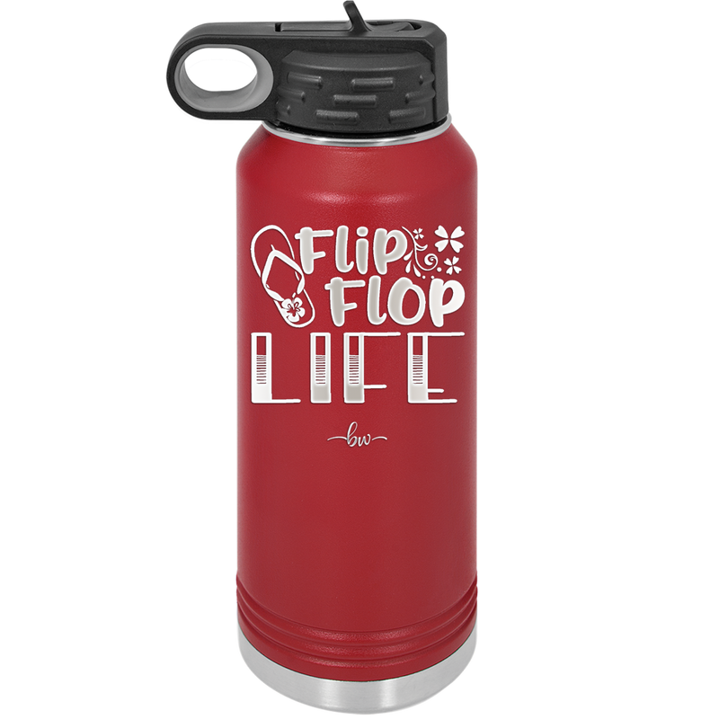 Flip Flop Life - Laser Engraved Stainless Steel Drinkware - 1250 -