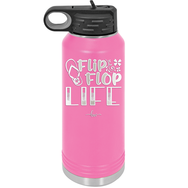Flip Flop Life - Laser Engraved Stainless Steel Drinkware - 1250 -