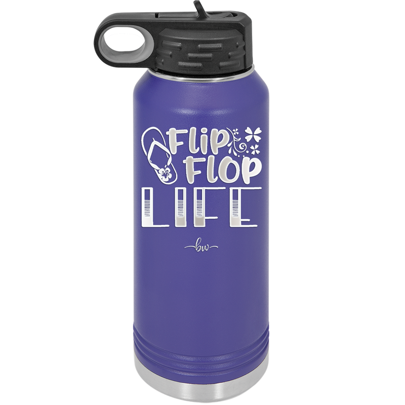 Flip Flop Life - Laser Engraved Stainless Steel Drinkware - 1250 -