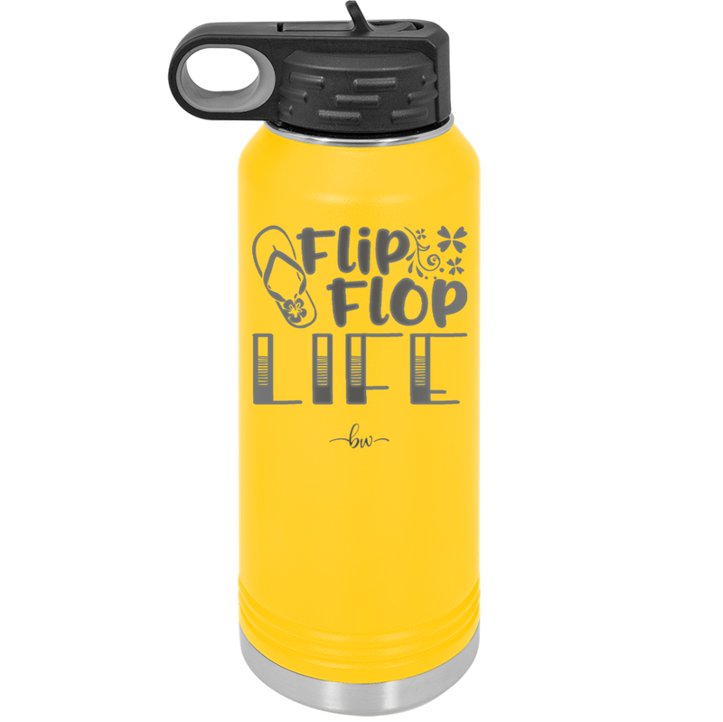 Flip Flop Life - Laser Engraved Stainless Steel Drinkware - 1250 -