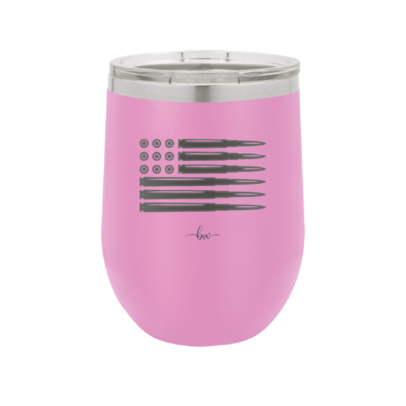 Bullet Flag - Laser Engraved Stainless Steel Drinkware - 1253 -