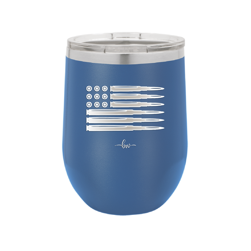 Bullet Flag - Laser Engraved Stainless Steel Drinkware - 1253 -
