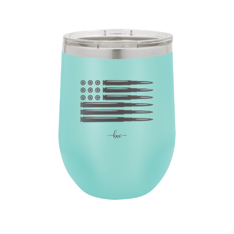 Bullet Flag - Laser Engraved Stainless Steel Drinkware - 1253 -
